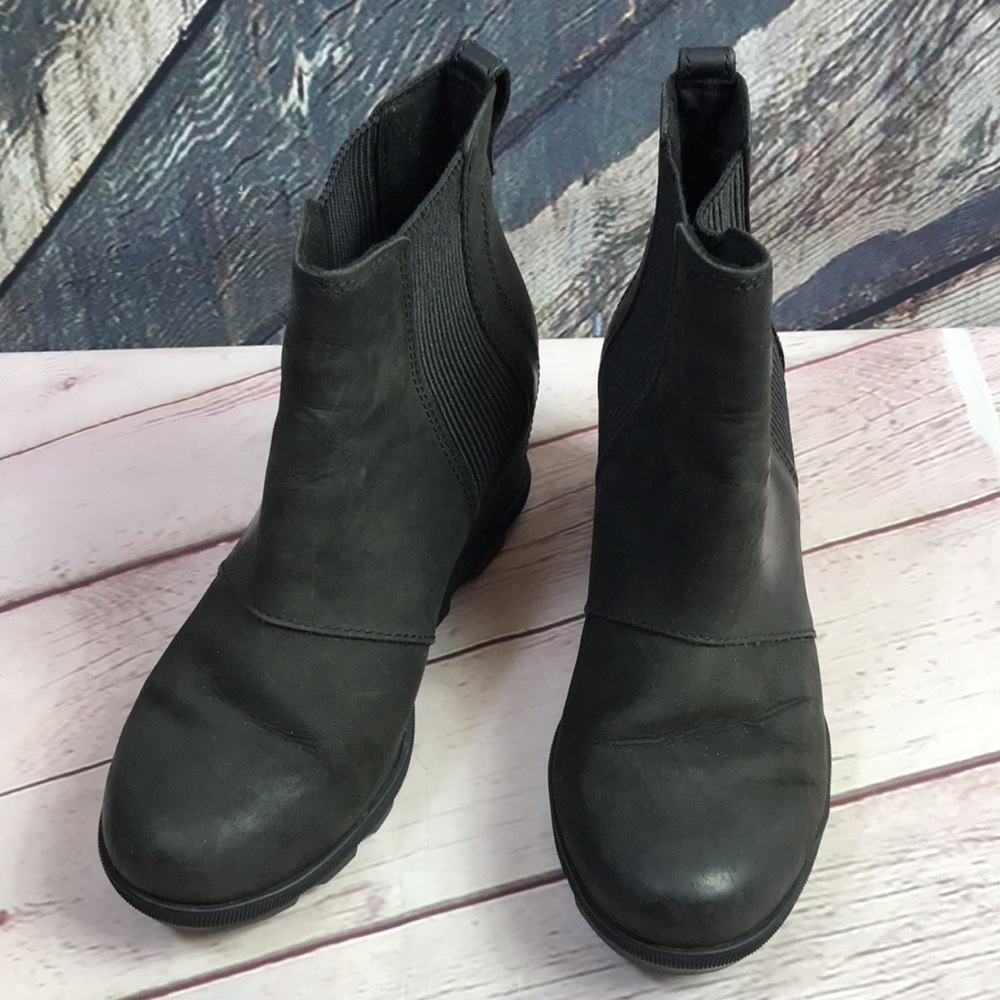 🌸Sorel black Joan of Arctic wedge bootie🌸
